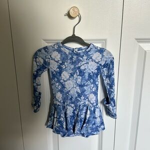 Bums and Roses 3-6 bamboo long sleeve twirl dress